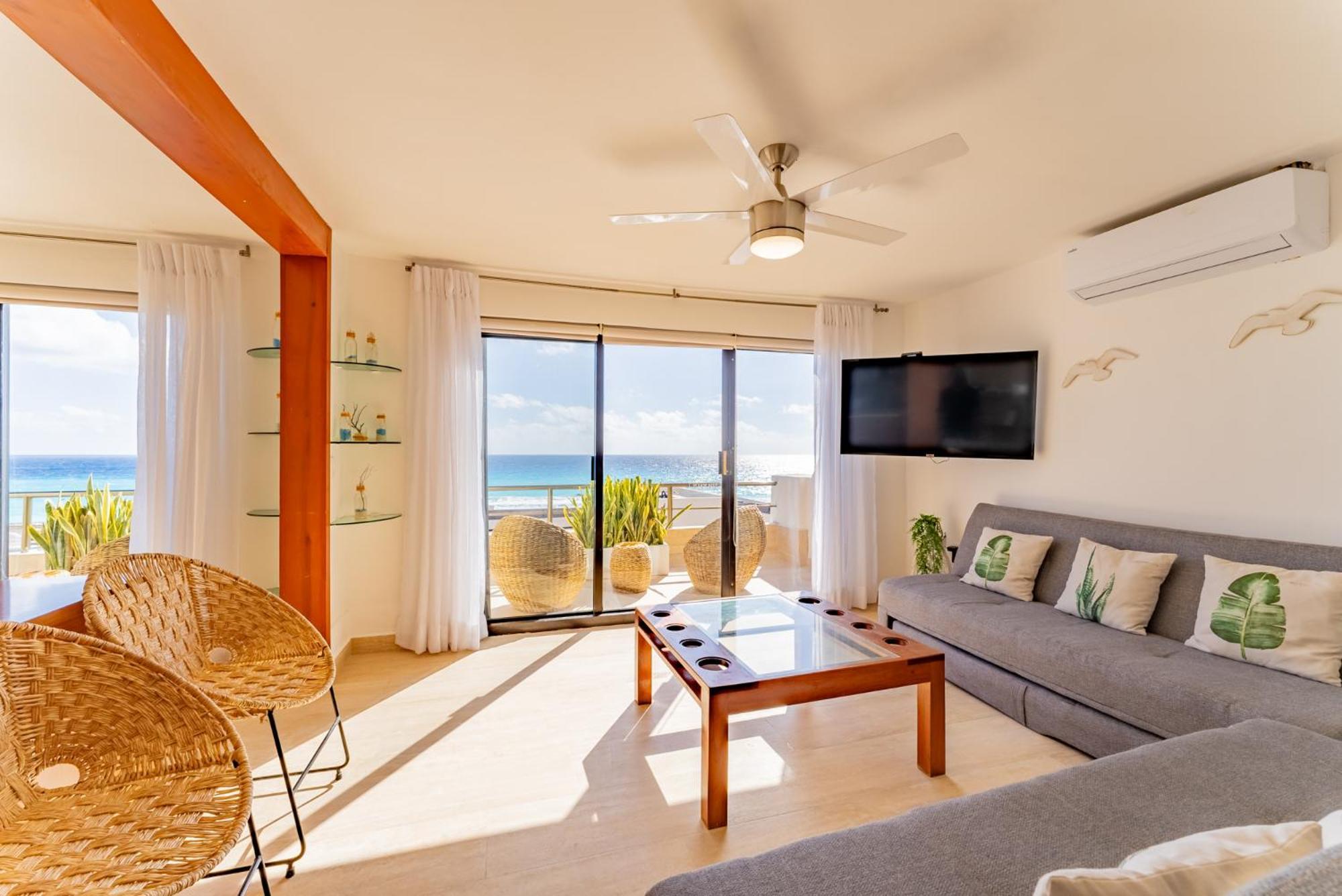 Amazing Caribbean Ocean View At Villas Marlin In Cancún Zewnętrze zdjęcie