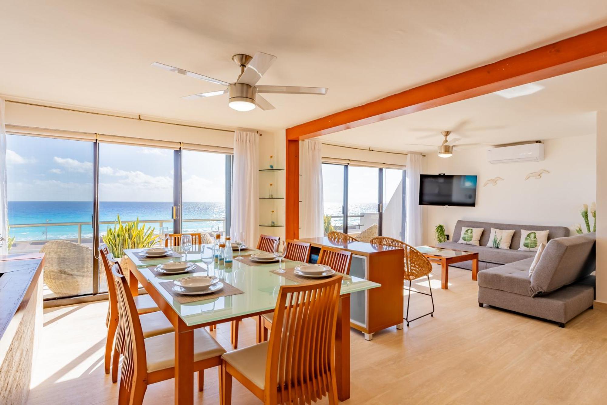 Amazing Caribbean Ocean View At Villas Marlin In Cancún Zewnętrze zdjęcie